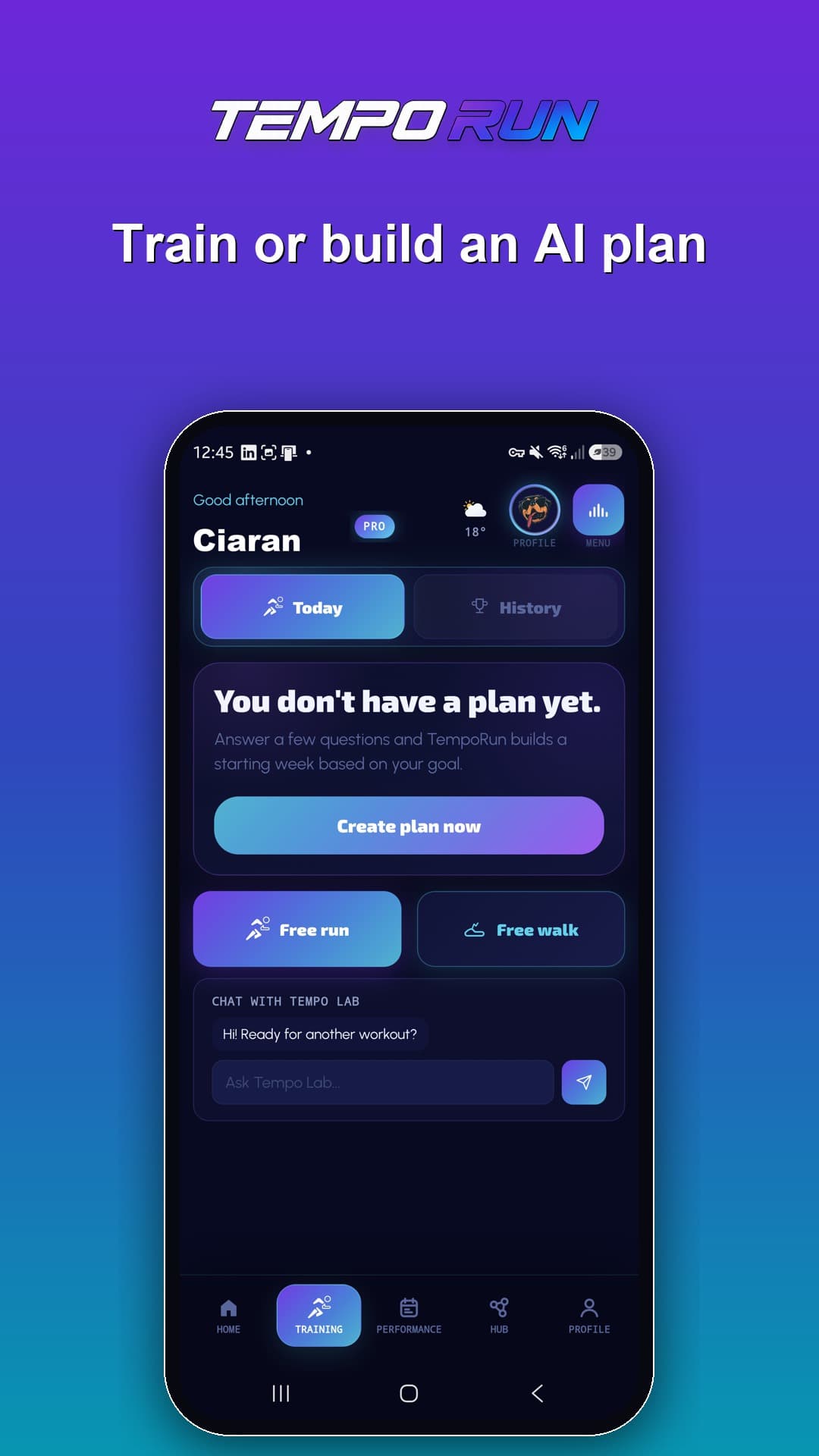 AI coach (Tempo Lab)